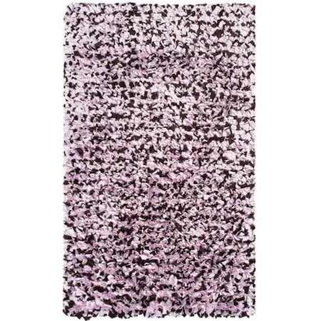 The Rug Market SHAGGY RAGGY PINK/BROWN AREA RUG 2'8'' x 4'8'' 02257B